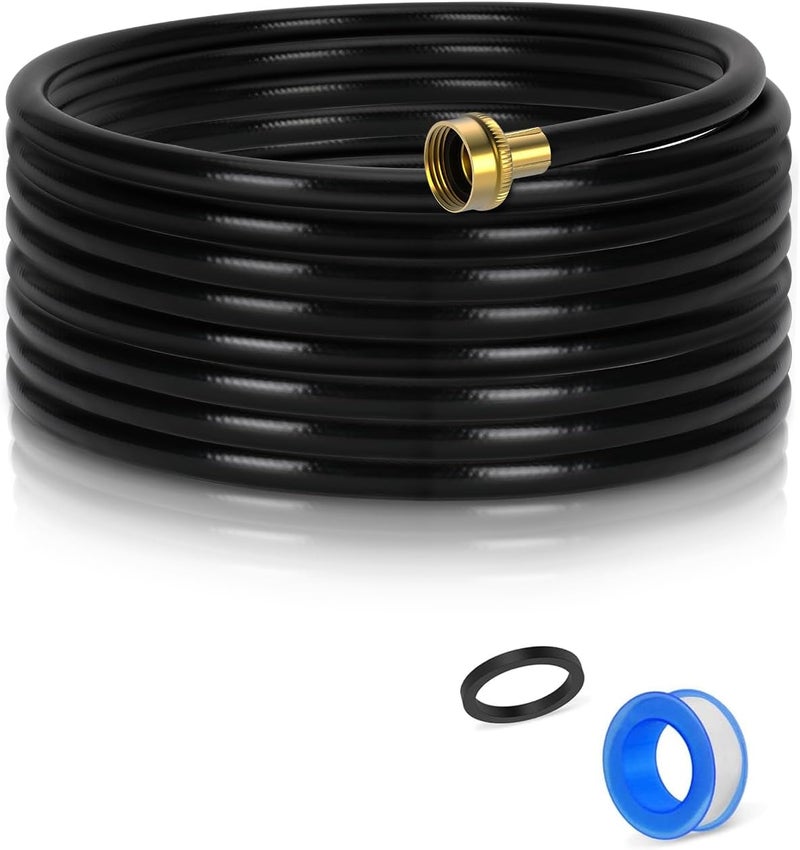 Ebusin 25FT Dehumidifier Drain Hose with 3/4 Inch FHT Connector, featuring Rust-Resistant Brass Fittings for Leak-Proof Connection, Perfectly Compatible with Most Dehumidifier Brands（7 Length Options） - Image 1